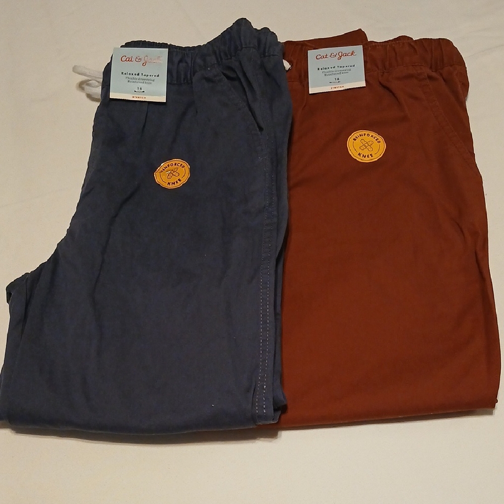 Cat & Jack Kids Pants - Blue and Brown sz.16